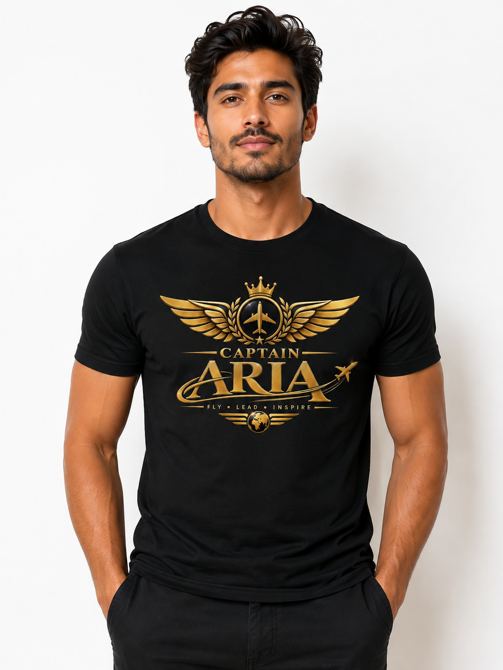 Captain Aria Aviation T-Shirt – Fly • Lead • Inspire | Unisex Classic Tee