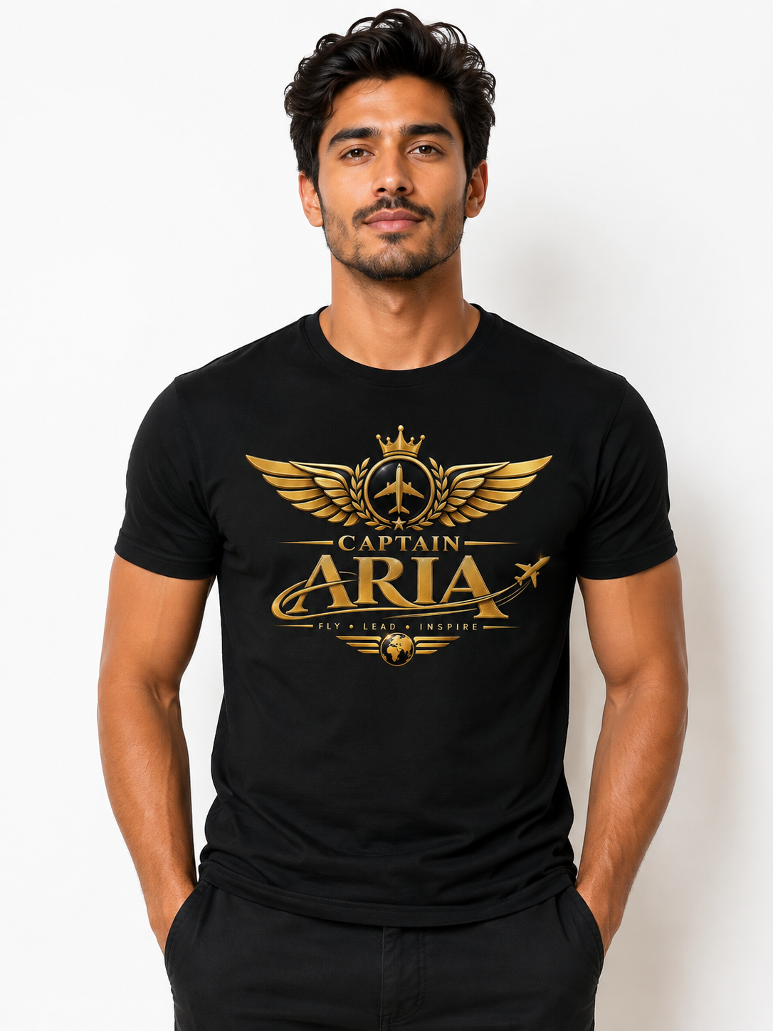 Captain Aria Aviation T-Shirt – Fly • Lead • Inspire | Unisex Classic Tee