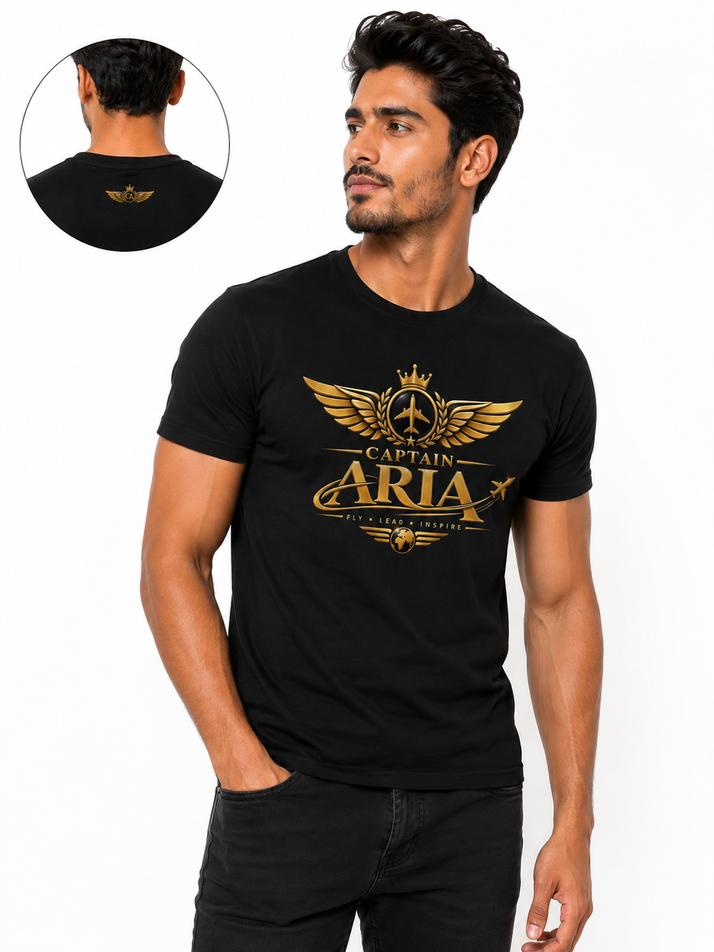 Captain Aria Aviation T-Shirt – Fly • Lead • Inspire | Unisex Classic Tee