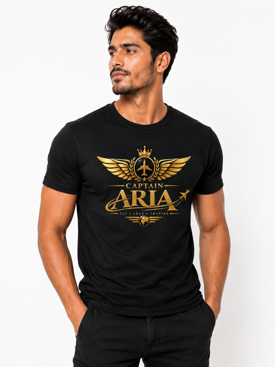 Captain Aria Aviation T-Shirt – Fly • Lead • Inspire | Unisex Classic Tee