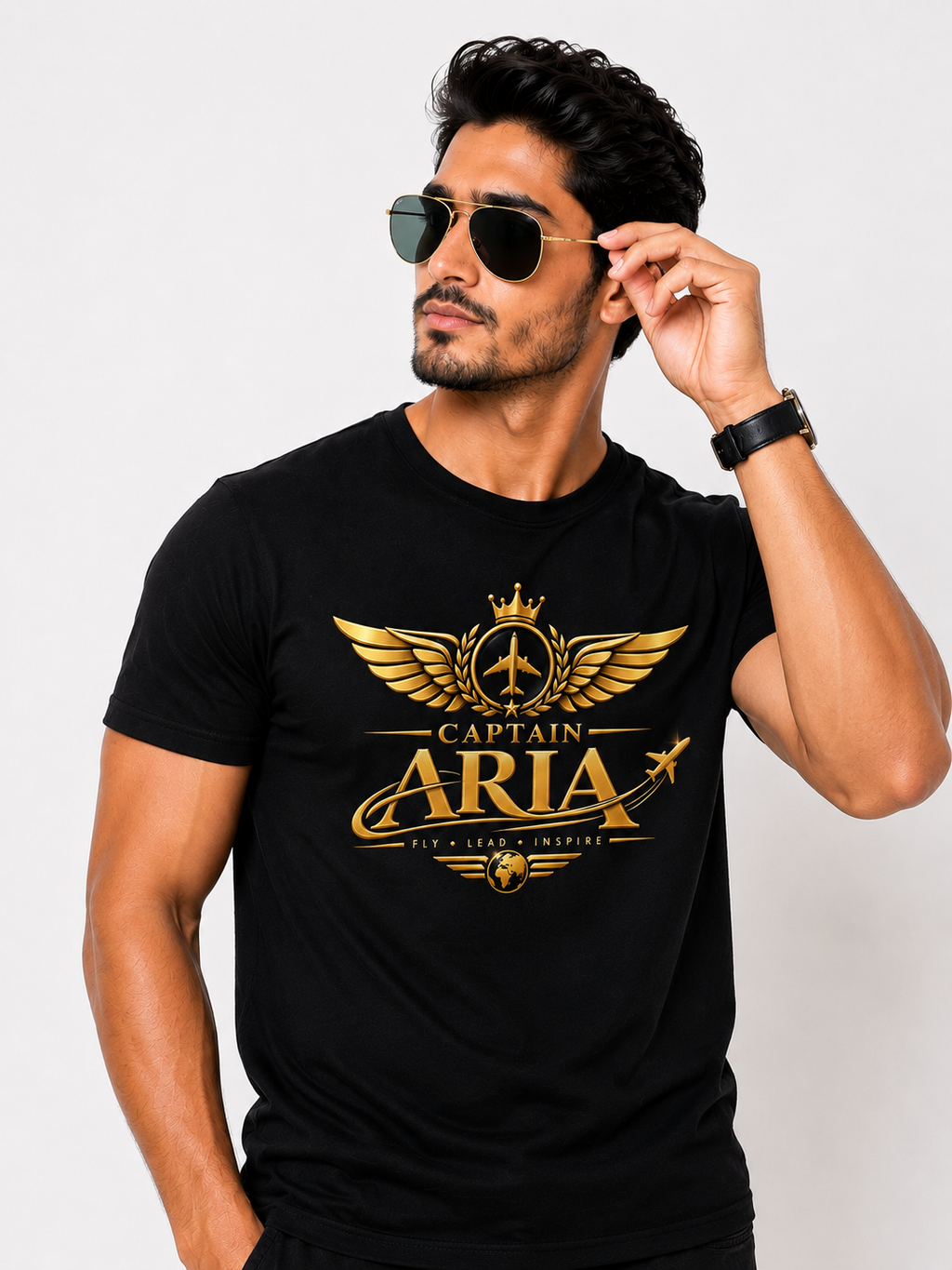 Captain Aria Aviation T-Shirt – Fly • Lead • Inspire | Unisex Classic Tee