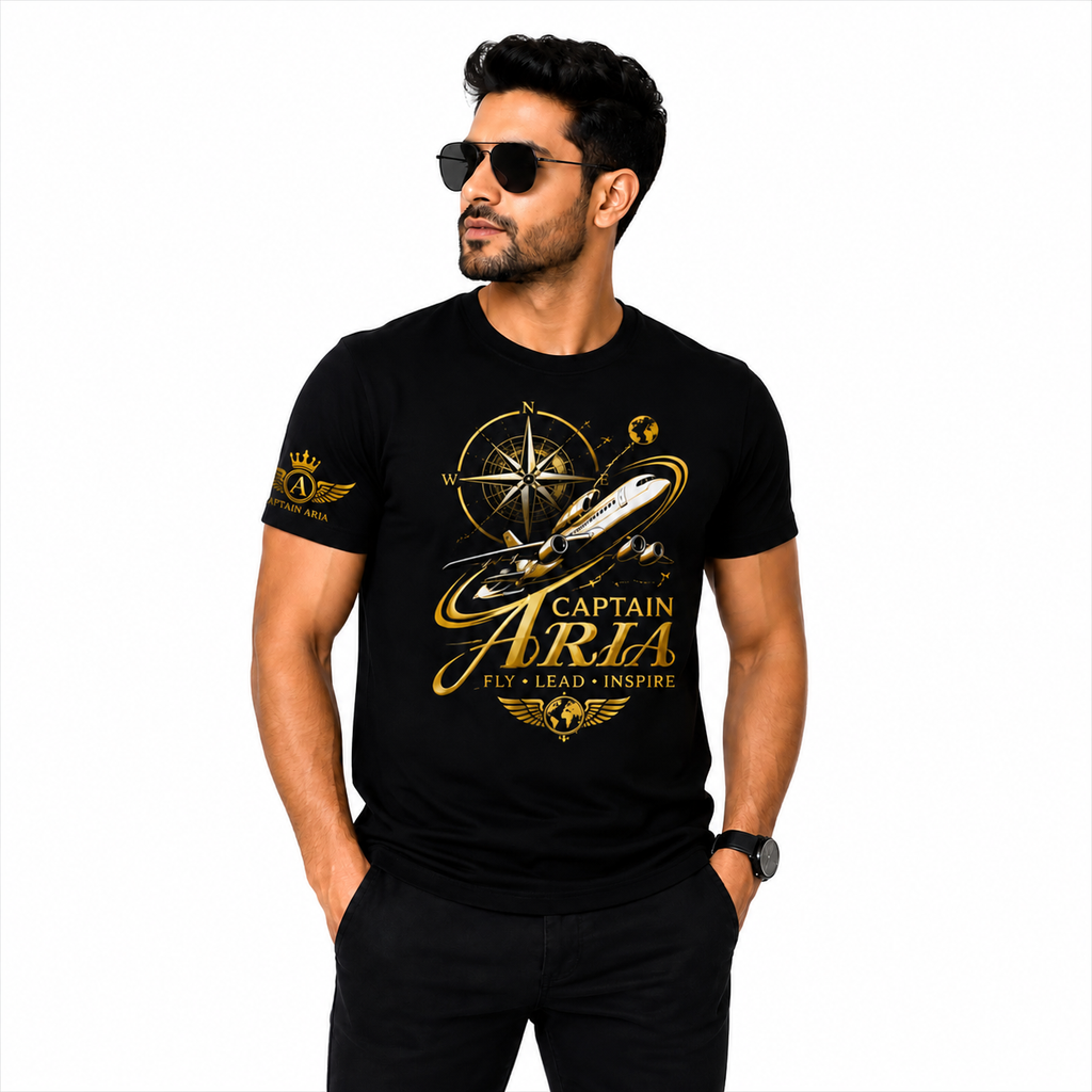 Captain Aria Flight Path T-Shirt – Fly • Lead • Inspire | Unisex Tee